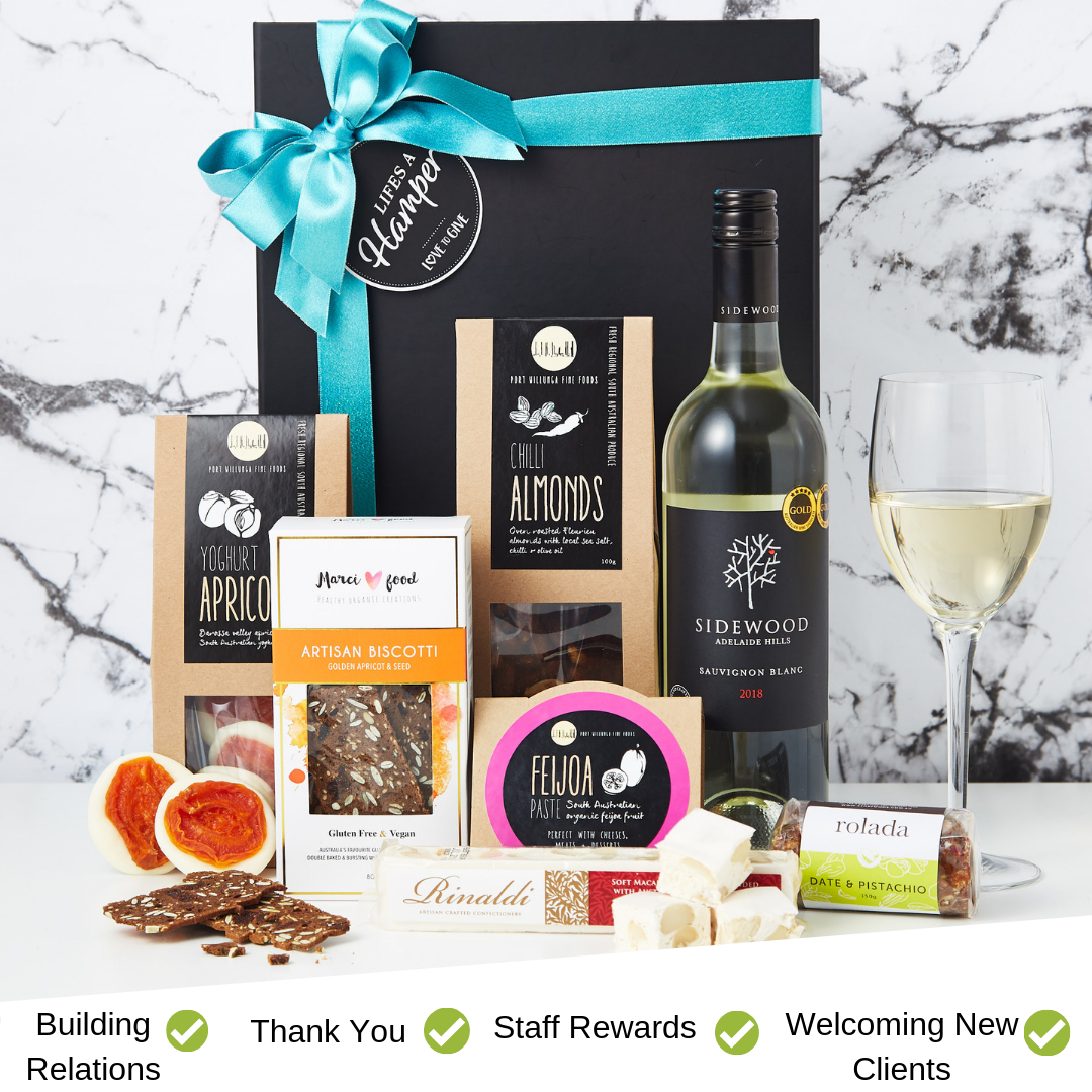 Corporate Hampers a great way to impress clients, staff and associates.