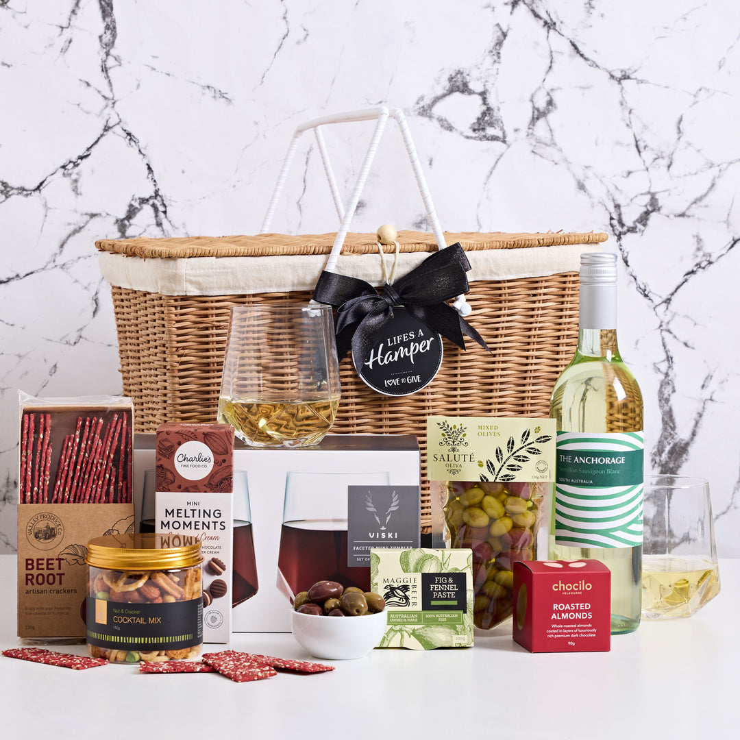 Picnic Basket With White Wine