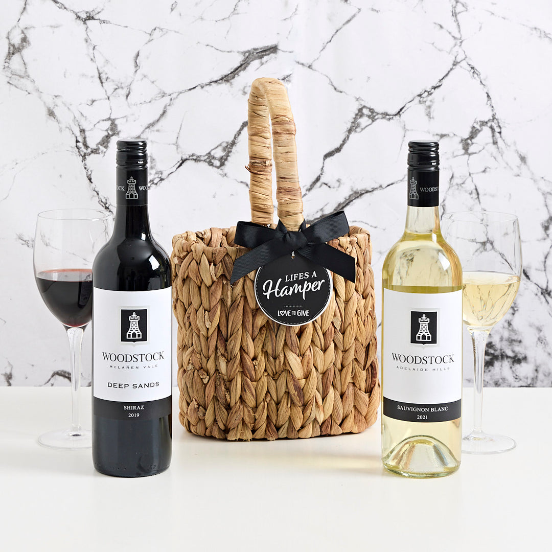 Wine Carrier with Red and White Wine